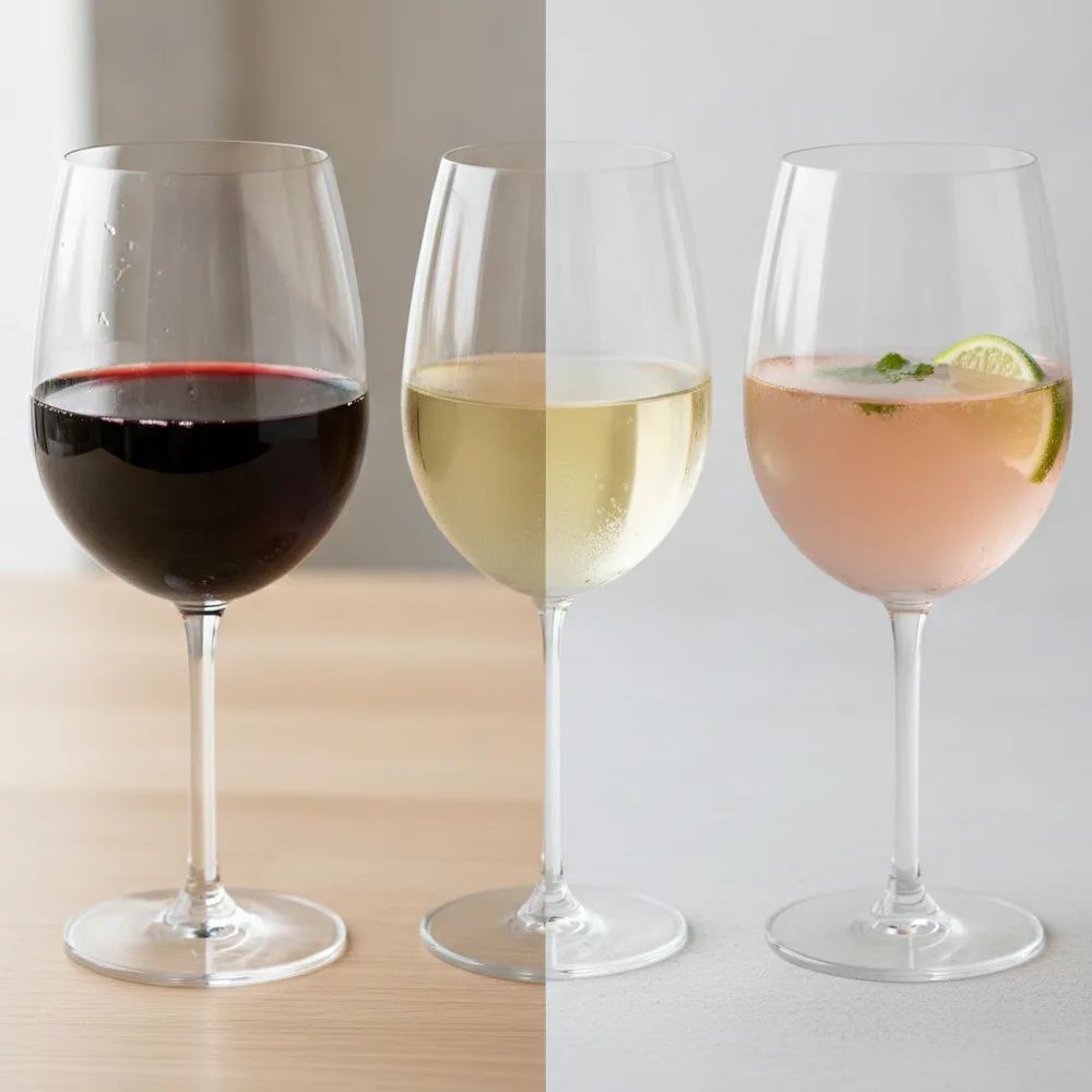 İSABEY KIRMIZI / BEYAZ / BLUSH KADEH